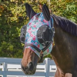 SmartPak Comfort Fly Mask W/ SmartCore Technology -Equestrian Equipment Store 33019 floral 0126