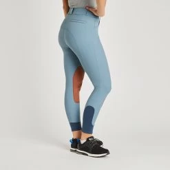 Hadley High-Rise Breeches By SmartPak - Knee Patch - Clearance! -Equestrian Equipment Store 33067 slateblue 3