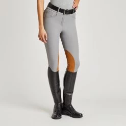 Hadley High-Rise Breeches By SmartPak - Knee Patch - Clearance! -Equestrian Equipment Store 33067 stormgrey 1