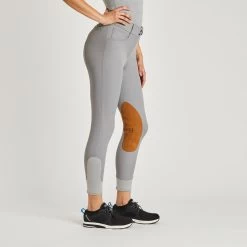 Hadley High-Rise Breeches By SmartPak - Knee Patch - Clearance! -Equestrian Equipment Store 33067 stormgrey 2