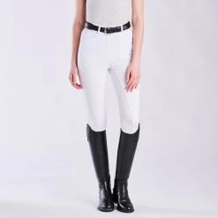 Piper Knit High-Rise Breeches By SmartPak - Full Seat 24 Piper Knit High-Rise Breeches By SmartPak - Full Seat -Equestrian Equipment Store 33073 white bom1631
