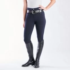 Horze Tara High Waist Silicone Full Seat Breeches -Equestrian Equipment Store 33186 navy 3773