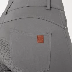 Horze Tara High Waist Silicone Full Seat Breeches - Clearance! -Equestrian Equipment Store 33186 steelgrey 4
