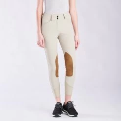RJ Classics Anna Mid-rise Knee Patch Breech -Equestrian Equipment Store 33197 sand bom 1889