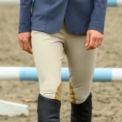 RJ Classics Anna Mid-rise Knee Patch Breech -Equestrian Equipment Store 33197 sand lifestyle