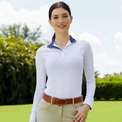 RJ Classics Maddie Long Sleeve Show Shirt W/ 37.5 Temperature Regulating Technology - Clearance -Equestrian Equipment Store 33198 cherries 1
