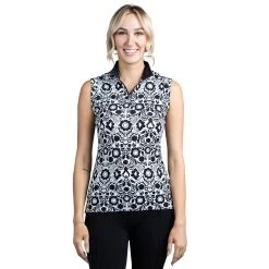 Kastel Signature Sleeveless Sun Shirt - Clearance! 5 Kastel Signature Sleeveless Sun Shirt - Clearance! -Equestrian Equipment Store 33201 blackwhitefloral 1