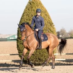 LeMieux Loire Classic Close Contact Square Saddle Pad -Equestrian Equipment Store 33261 navy lifestyle 2