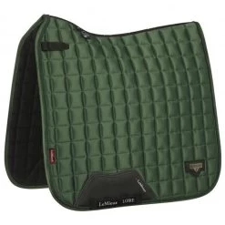 LeMieux Loire Classic Dressage Square Saddle Pad -Equestrian Equipment Store 33262 huntergreen