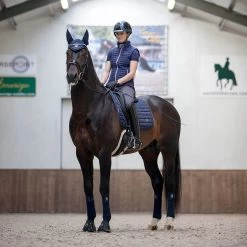 LeMieux Loire Classic Dressage Square Saddle Pad -Equestrian Equipment Store 33262 navy lifestyle 1