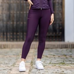 LeMieux Pull On Full Seat Silicone Breeches - Clearance! -Equestrian Equipment Store 33308 aubergine l1