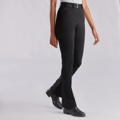 Piper Knit High-Rise Boot Cut Breeches By SmartPak - Knee Patch -Equestrian Equipment Store 33427 black 7672