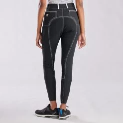 Piper Evolution High-Rise Breeches By SmartPak - Full Seat -Equestrian Equipment Store 33429 black white 8940