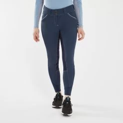 Piper Evolution High-Rise Breeches By SmartPak - Full Seat -Equestrian Equipment Store 33429 darkridgebluelight 8002