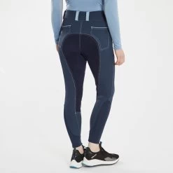 Piper Evolution High-Rise Breeches By SmartPak - Full Seat -Equestrian Equipment Store 33429 darkridgebluelight 8018