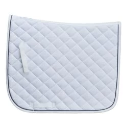 SmartTherapy® ThermoBalance® Ceramic Oversized Dressage Saddle Pad -Equestrian Equipment Store 33483 white grey trim 5529