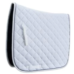 SmartTherapy® ThermoBalance® Ceramic Oversized Dressage Saddle Pad -Equestrian Equipment Store 33483 white grey trim 5530