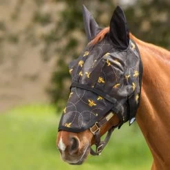 Mackey Mesh Fly Mask W/ Ears And Detachable Nose -Equestrian Equipment Store 33762 bees