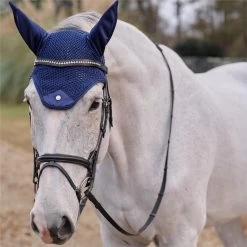 SmartPak Luxe Rider Reminders Ear Bonnet - Inhale/Exhale -Equestrian Equipment Store 33832 navy 7229