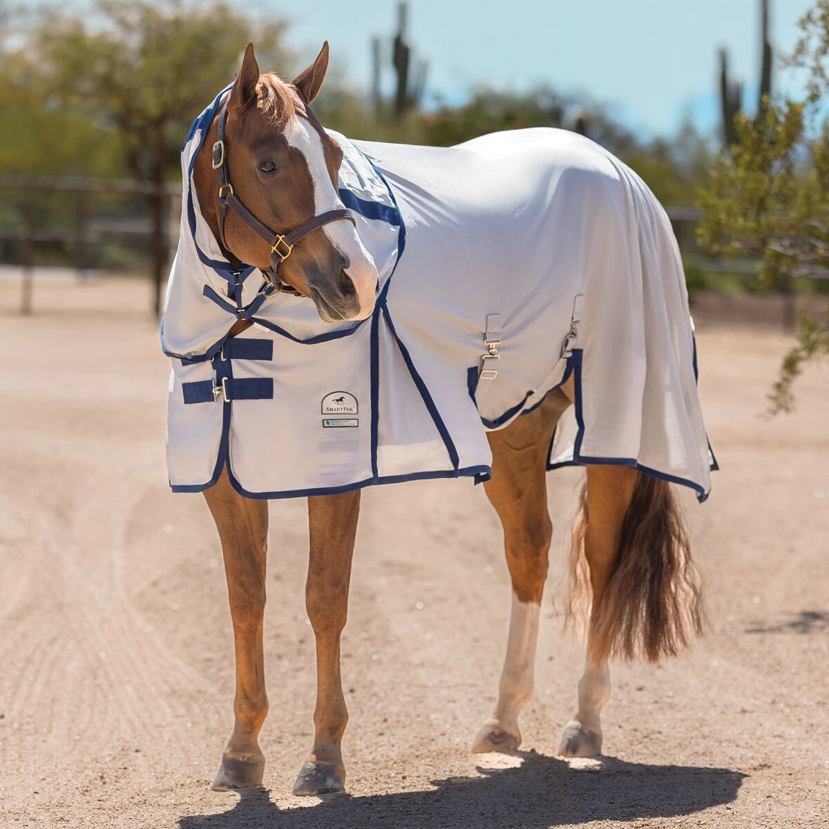 SmartPak Deluxe Stocky Fit Fly Sheet W/ Earth Friendly Fabric 2 SmartPak Deluxe Stocky Fit Fly Sheet W/ Earth Friendly Fabric - Image 2