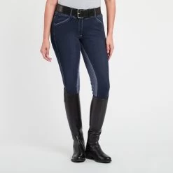 Piper Stretch Denim Breeches By SmartPak- Full Seat