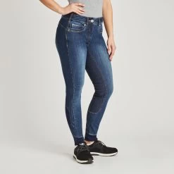 Ariat Halo B Denim Full Seat Breech -Equestrian Equipment Store 34075 marine 3a