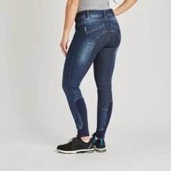 Ariat Halo B Denim Full Seat Breech -Equestrian Equipment Store 34075 marine 4a