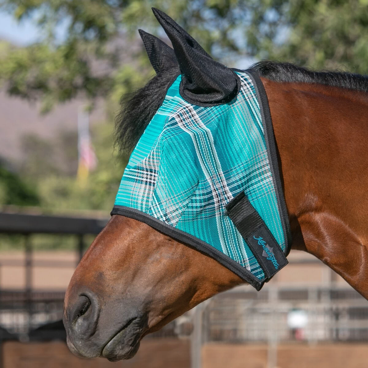 Kensington Fly Mask With Ears And Forelock Hole 7 Kensington Fly Mask With Ears And Forelock Hole - Image 7