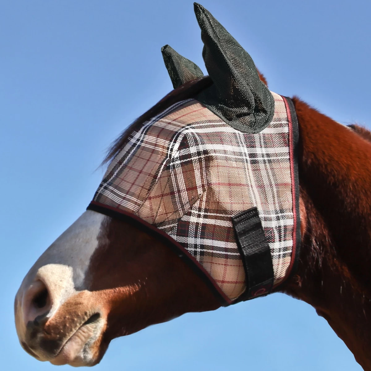 Kensington Fly Mask With Ears And Forelock Hole 1 Kensington Fly Mask With Ears And Forelock Hole