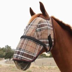 Kensington Fly Mask W/Removable Nose Without Ears -Equestrian Equipment Store 34175 deluxeblack