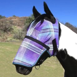 Kensington Fly Mask W/Removable Nose Without Ears -Equestrian Equipment Store 34175 lavendermint