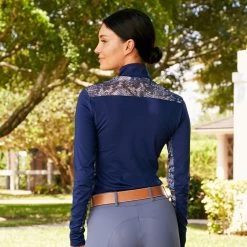 RJ Classics Ella Long Sleeve W/ 37.5® Temperature Regulating Technology - Clearance! -Equestrian Equipment Store 34208 medievalblue l2