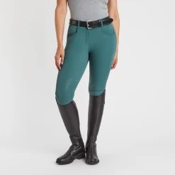 Hadley Mid-Rise Silicone Grip Breeches By SmartPak - Knee Patch 13 Hadley Mid-Rise Silicone Grip Breeches By SmartPak - Knee Patch -Equestrian Equipment Store 34408 darkemerald 1