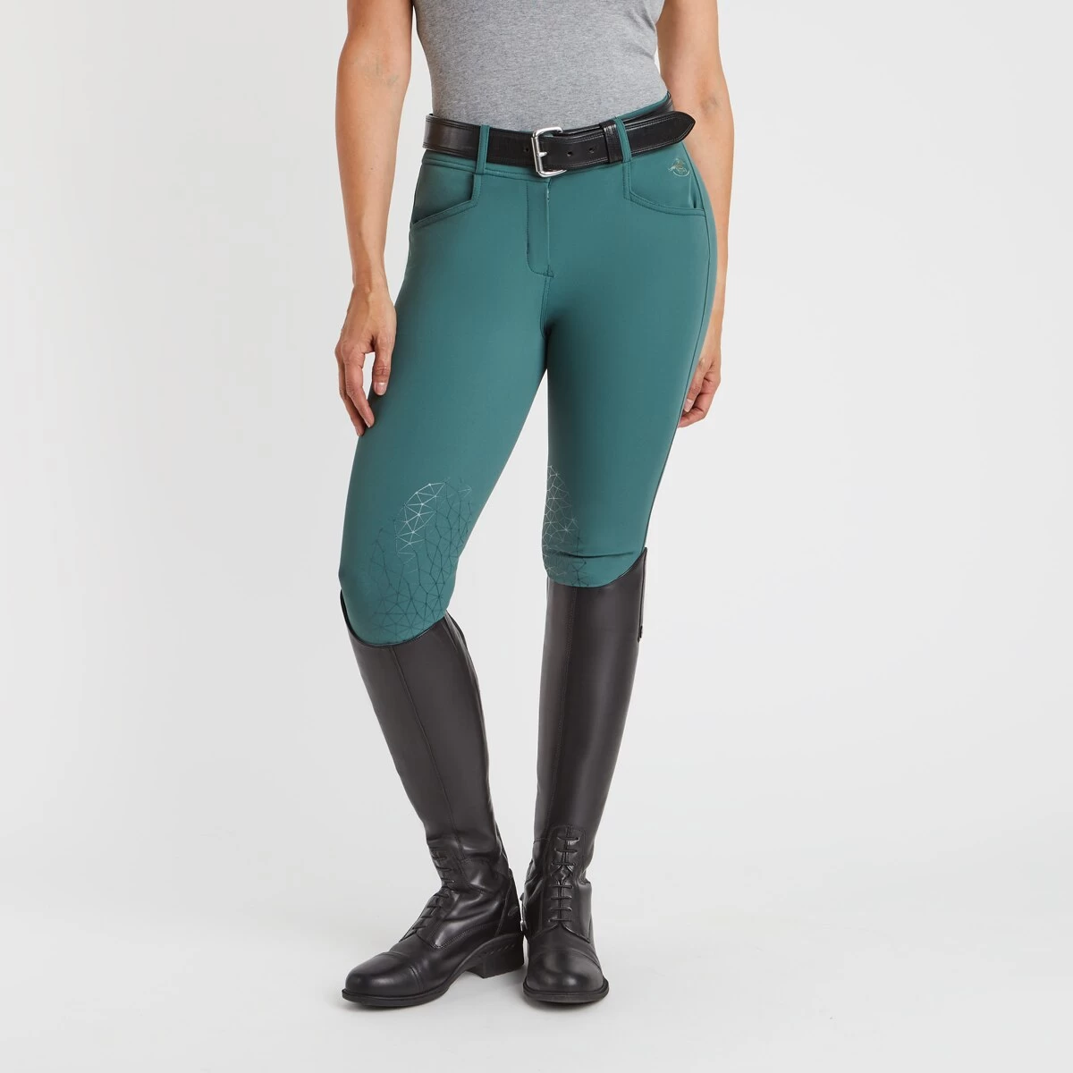 Hadley Mid-Rise Silicone Grip Breeches By SmartPak - Knee Patch 5 Hadley Mid-Rise Silicone Grip Breeches By SmartPak - Knee Patch - Image 5