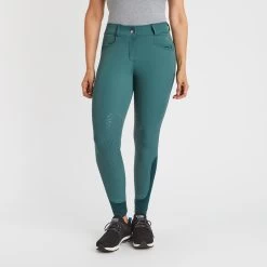 Hadley Mid-Rise Silicone Grip Breeches By SmartPak - Knee Patch 14 Hadley Mid-Rise Silicone Grip Breeches By SmartPak - Knee Patch -Equestrian Equipment Store 34408 darkemerald 2