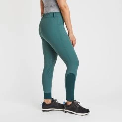 Hadley Mid-Rise Silicone Grip Breeches By SmartPak - Knee Patch 15 Hadley Mid-Rise Silicone Grip Breeches By SmartPak - Knee Patch -Equestrian Equipment Store 34408 darkemerald 3