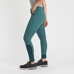 Hadley Mid-Rise Silicone Grip Breeches By SmartPak - Knee Patch 16 Hadley Mid-Rise Silicone Grip Breeches By SmartPak - Knee Patch -Equestrian Equipment Store 34408 darkemerald 4