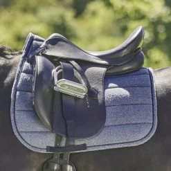 SmartPak Deluxe Wool Blend Dressage Saddle Pad - Clearance! -Equestrian Equipment Store 34460 navy 8868