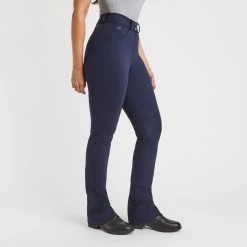 Piper Knit High-Rise Boot Cut Breeches By SmartPak - Knee Patch -Equestrian Equipment Store 34553 navy 2