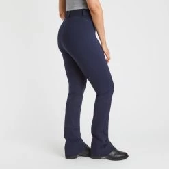 Piper Knit High-Rise Boot Cut Breeches By SmartPak - Knee Patch -Equestrian Equipment Store 34553 navy 3
