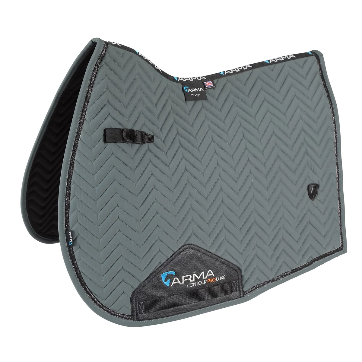 Shires ARMA Contour Pro Luxe Glitter Trim Dressage Pad 2 Shires ARMA Contour Pro Luxe Glitter Trim Dressage Pad - Image 2