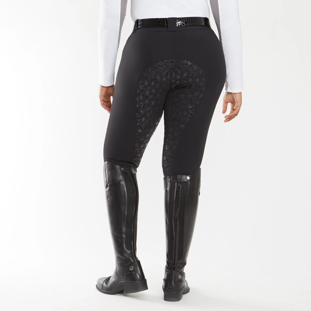 Hadley Mid-Rise Floral Silicone Grip Breeches By SmartPak - Full Seat 2 Hadley Mid-Rise Floral Silicone Grip Breeches By SmartPak - Full Seat - Image 2