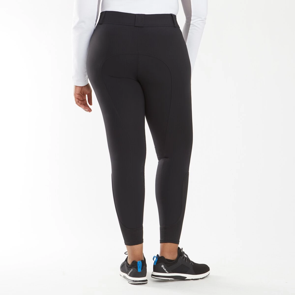 Hadley Mid-Rise Floral Silicone Grip Breeches By SmartPak - Knee Patch 3 Hadley Mid-Rise Floral Silicone Grip Breeches By SmartPak - Knee Patch - Image 3