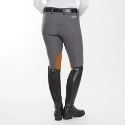 Piper Tan Patch II Low-Rise Side Zip Breeches By SmartPak -Equestrian Equipment Store 35139 charcoal 26186