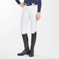 Piper Classic II Show Low-Rise Breeches By SmartPak - Knee Patch -Equestrian Equipment Store 35140 white 25859