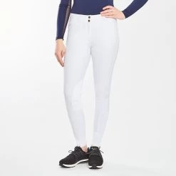 Piper Classic II Show Low-Rise Breeches By SmartPak - Knee Patch -Equestrian Equipment Store 35140 white 25875