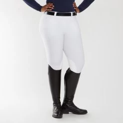 Piper Classic II Low-Rise Side Zip Breeches By SmartPak - Knee Patch 24 Piper Classic II Low-Rise Side Zip Breeches By SmartPak - Knee Patch -Equestrian Equipment Store 35141 white 18442