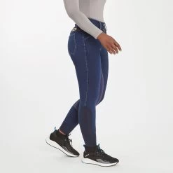 Piper Stretch Denim Curvy Fit Breeches By SmartPak- Full Seat 6 Piper Stretch Denim Curvy Fit Breeches By SmartPak- Full Seat -Equestrian Equipment Store 35567 bluedenim 3