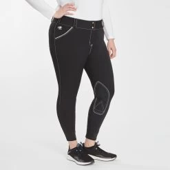 Piper Evolution Curvy Fit Breeches By SmartPak - Full Seat -Equestrian Equipment Store 35578 blackwhite 2313