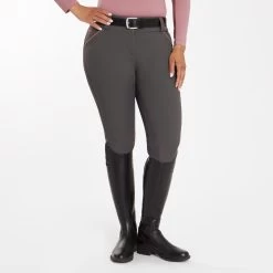 Piper Evolution Curvy Fit Breeches By SmartPak - Full Seat -Equestrian Equipment Store 35578 charcoallightrosewood 2423